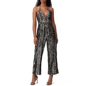 NWT Bardot Disco Barbie Silver, Champagne Gold, & Midnight Black Sequin Jumpsuit
